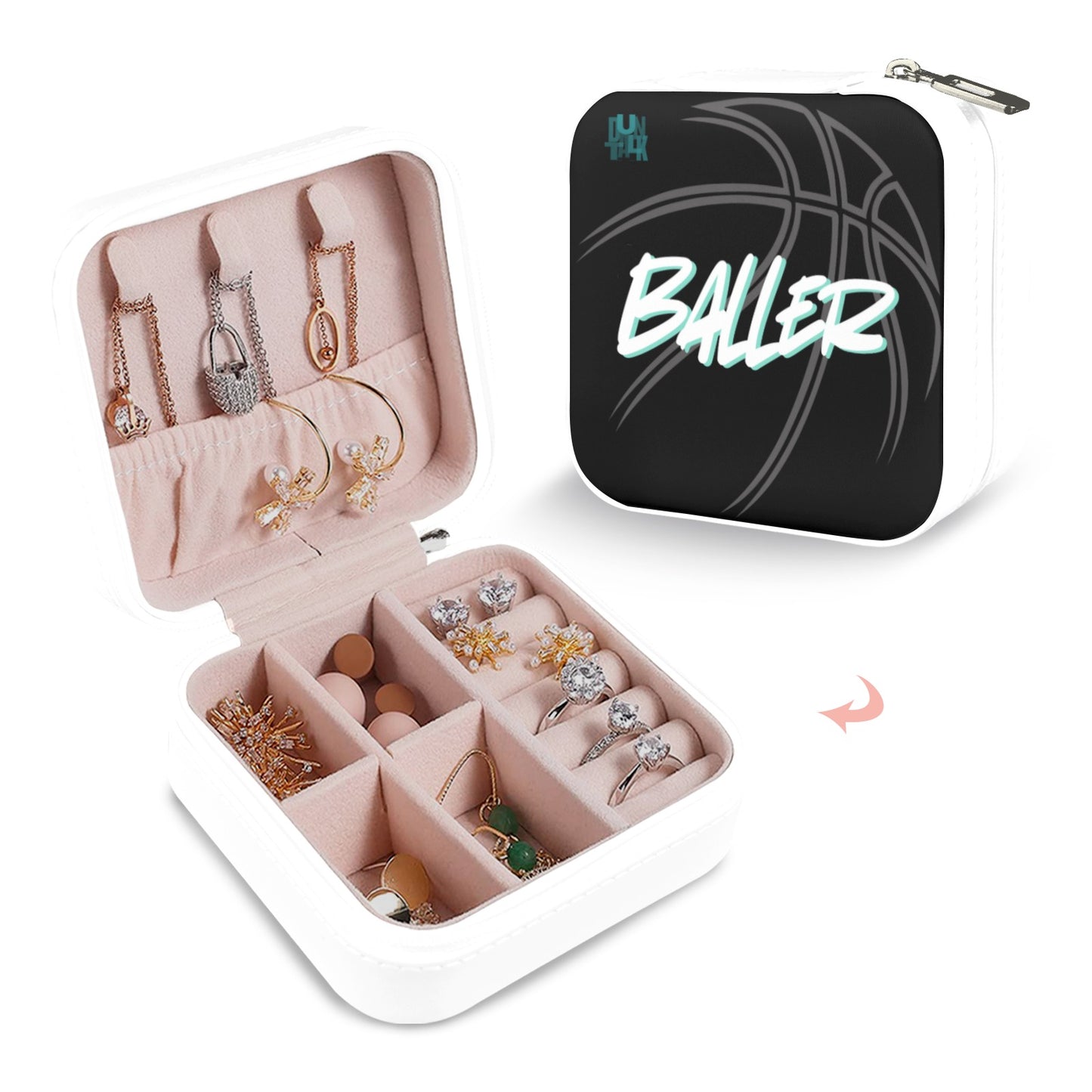 "Baller" Drip Lock Sports Travel Jewelry Box