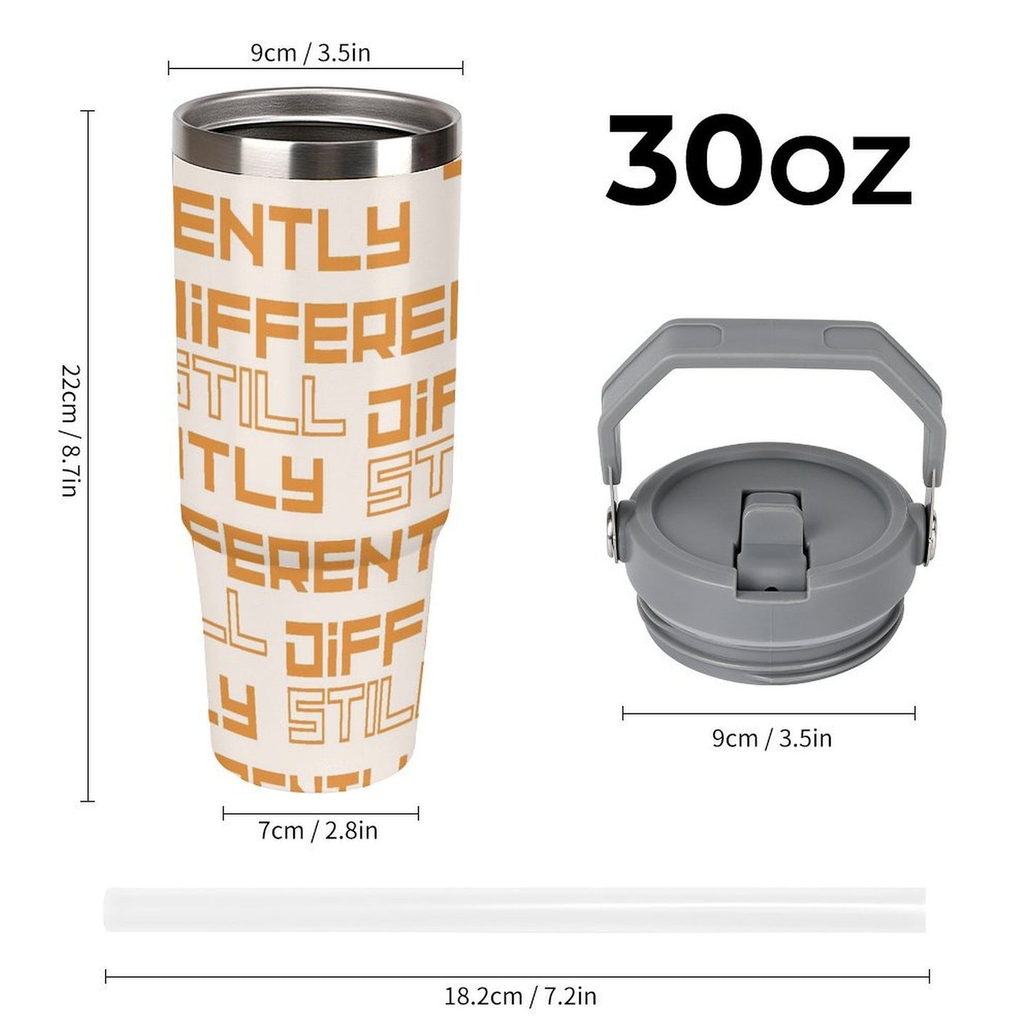 Differently Still Tumbler - Orange