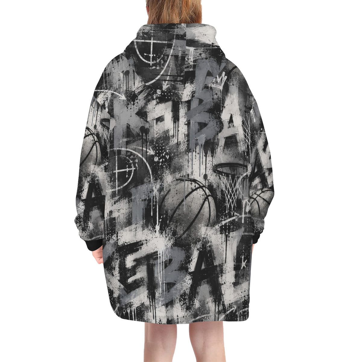 Concrete Blanket Hoodie - Grey/Black