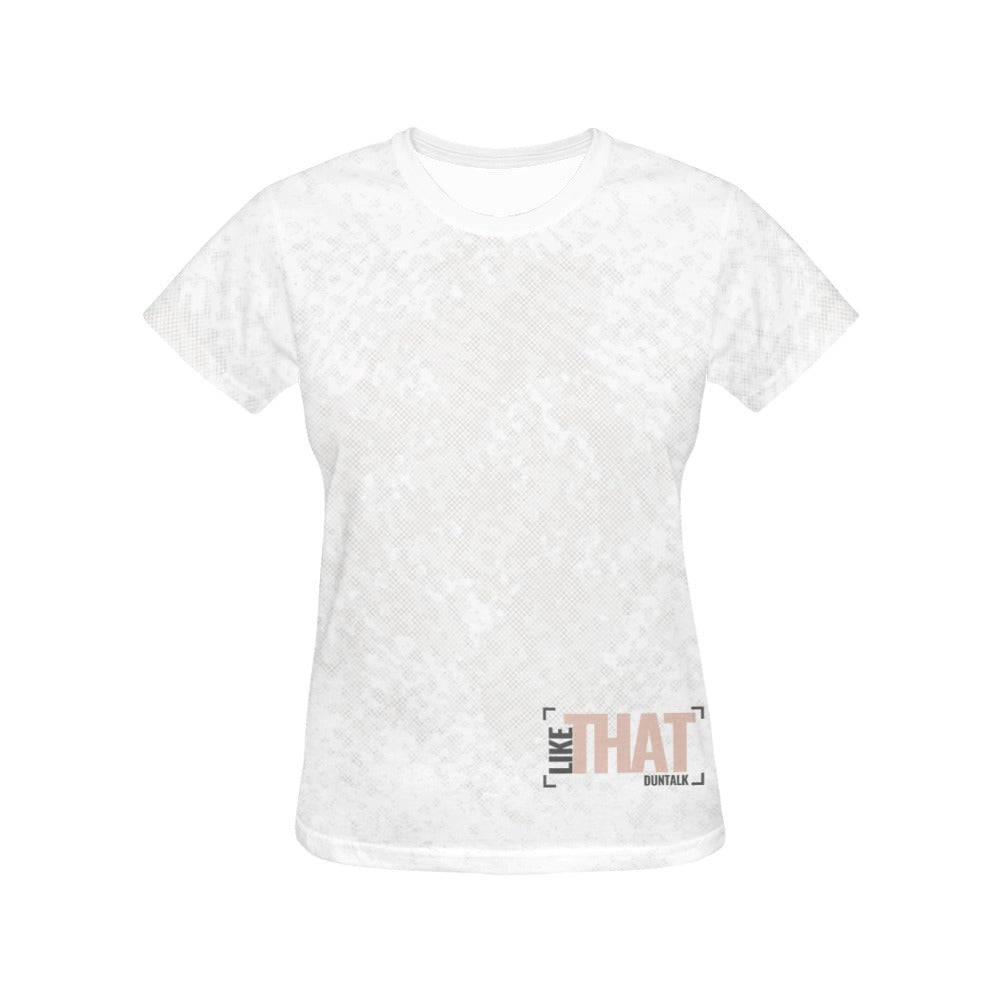 Black Top Women's T-Shirt - White