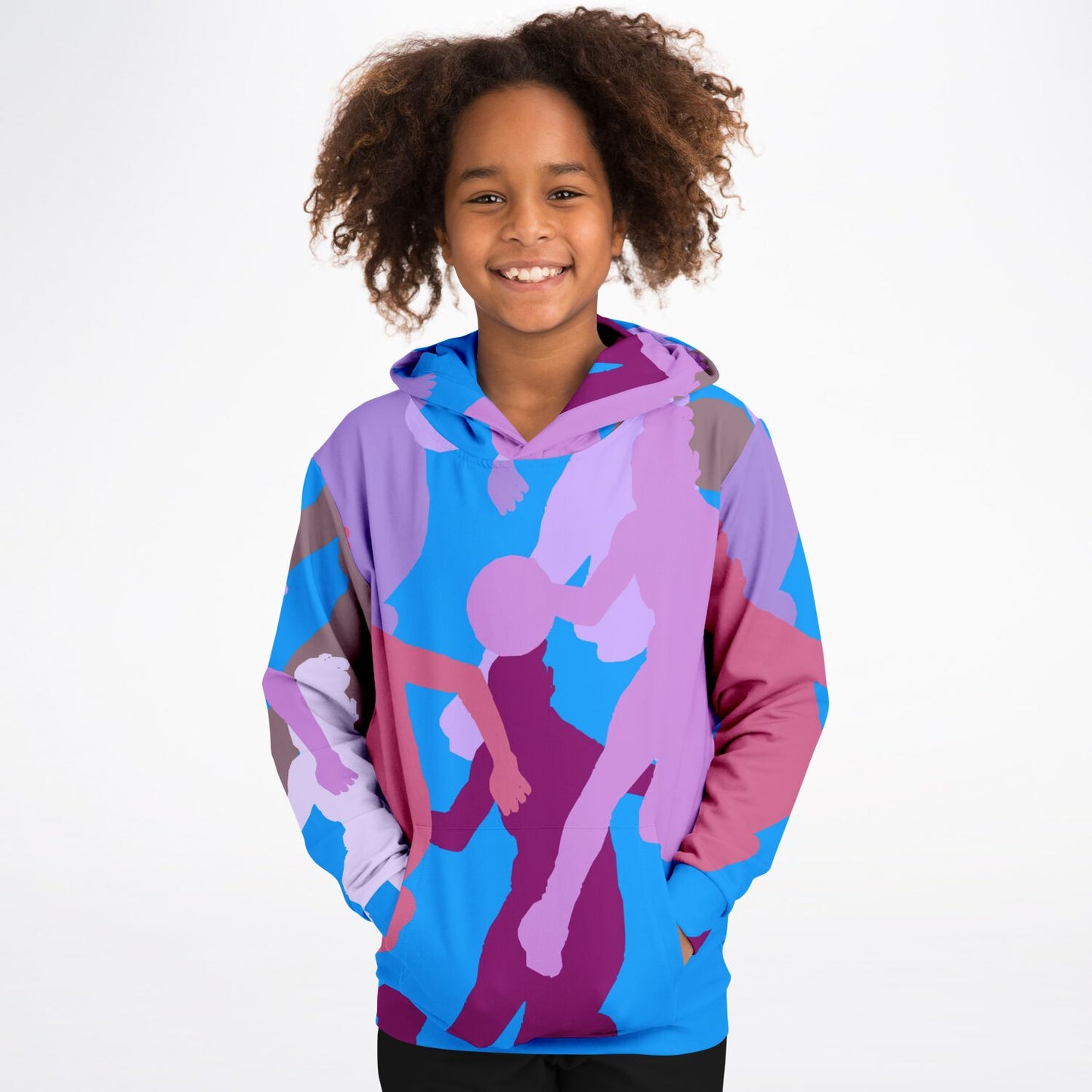 Duntalk "Get Em" Girl's Basketball Athletic Hoodie - Blue