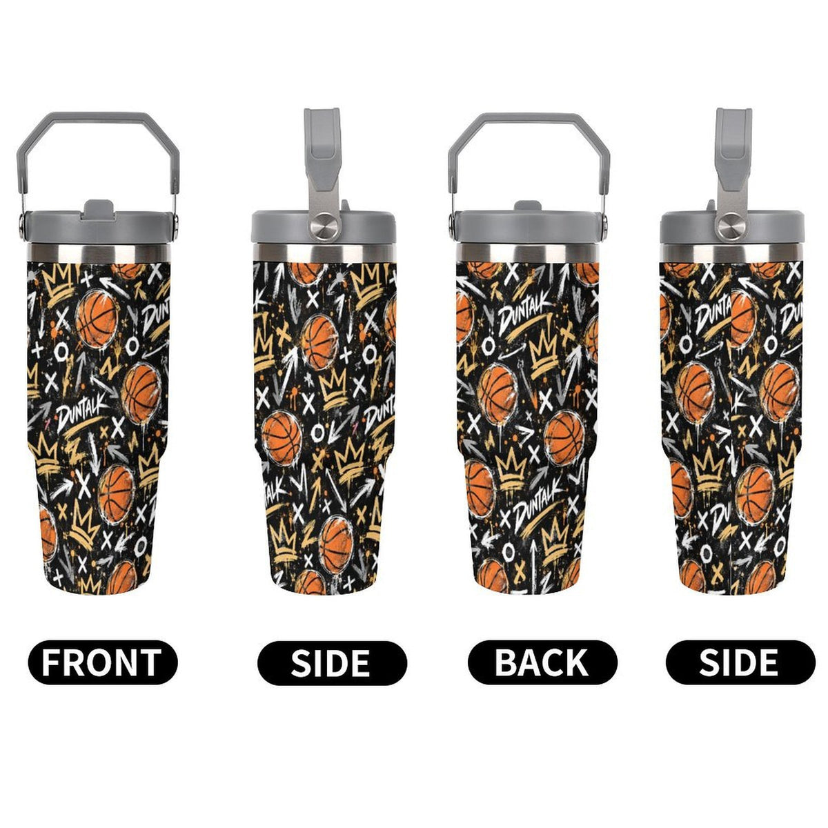 Crown Graffiti Tumbler - Black/Orange