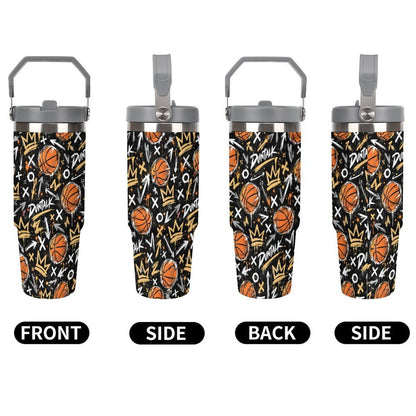 Crown Graffiti Tumbler - Black/Orange