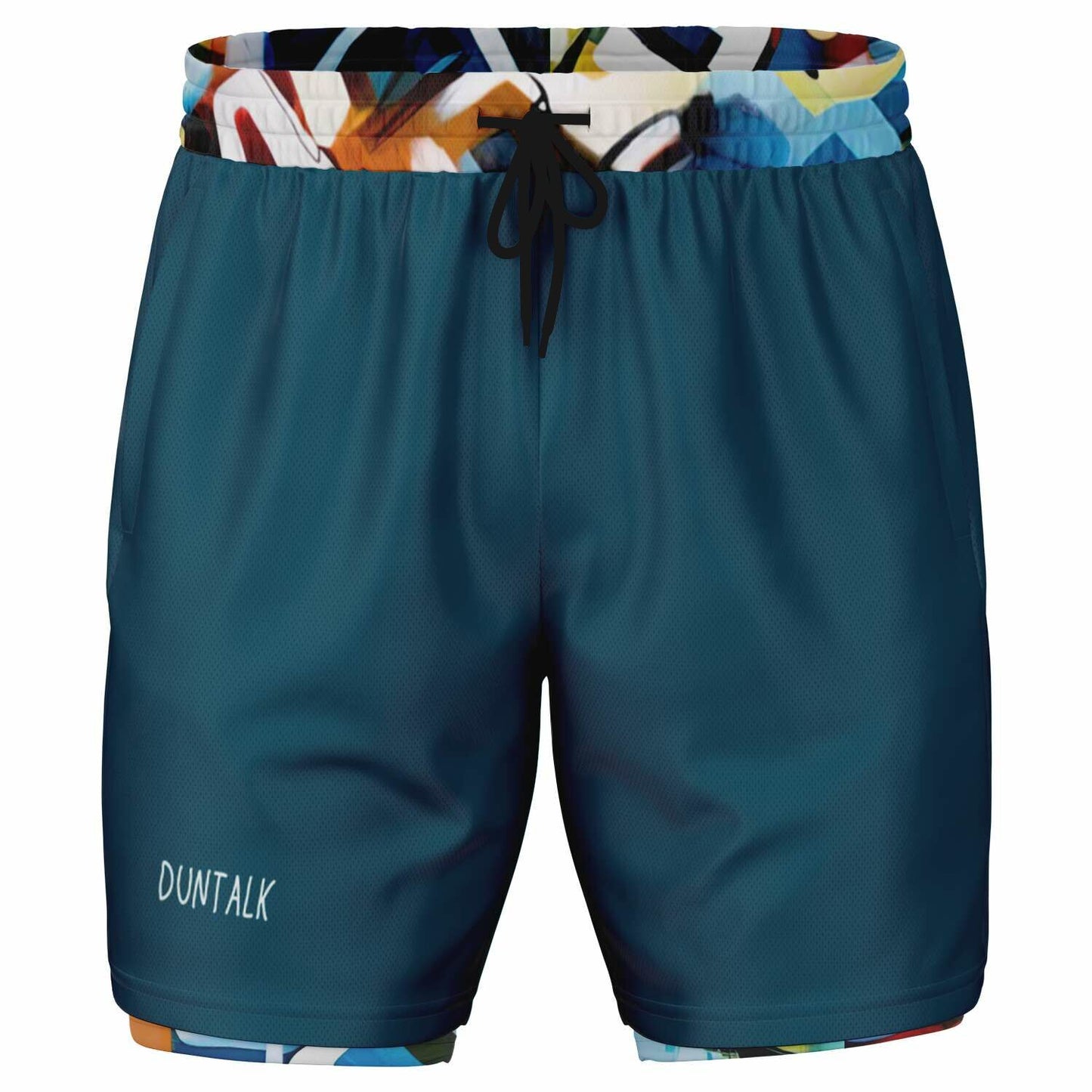 "One Stop" Basketball Unisex 2-in-1 Shorts - Blue