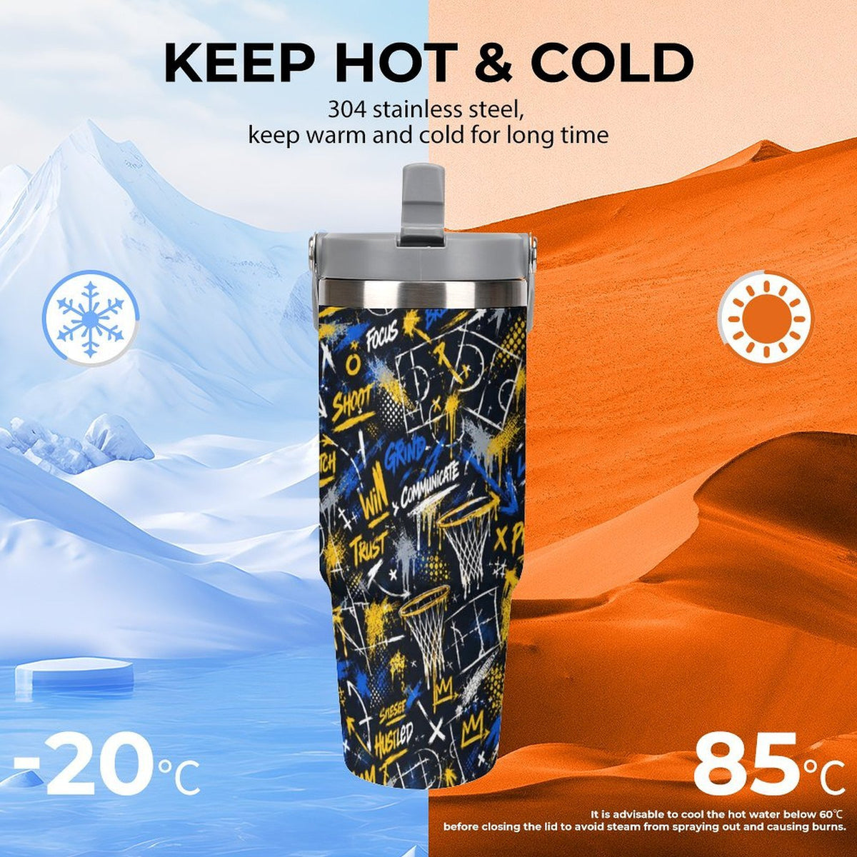 Playbook Tumbler - Navy/Yellow