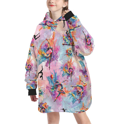 Custom Personalized Hoodie Blanket - Gymnastics