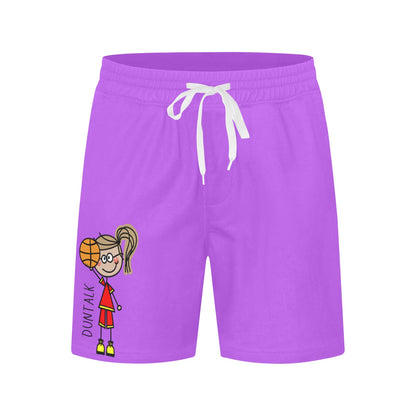 Duntalk "Doodle" Mid-Length Shorts - Purple