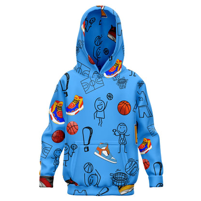 "Streetball" Youth Basketball Hoodie - Blue