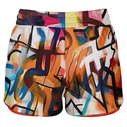 One Stop Women's 2-in-1 Shorts - Red Reverse