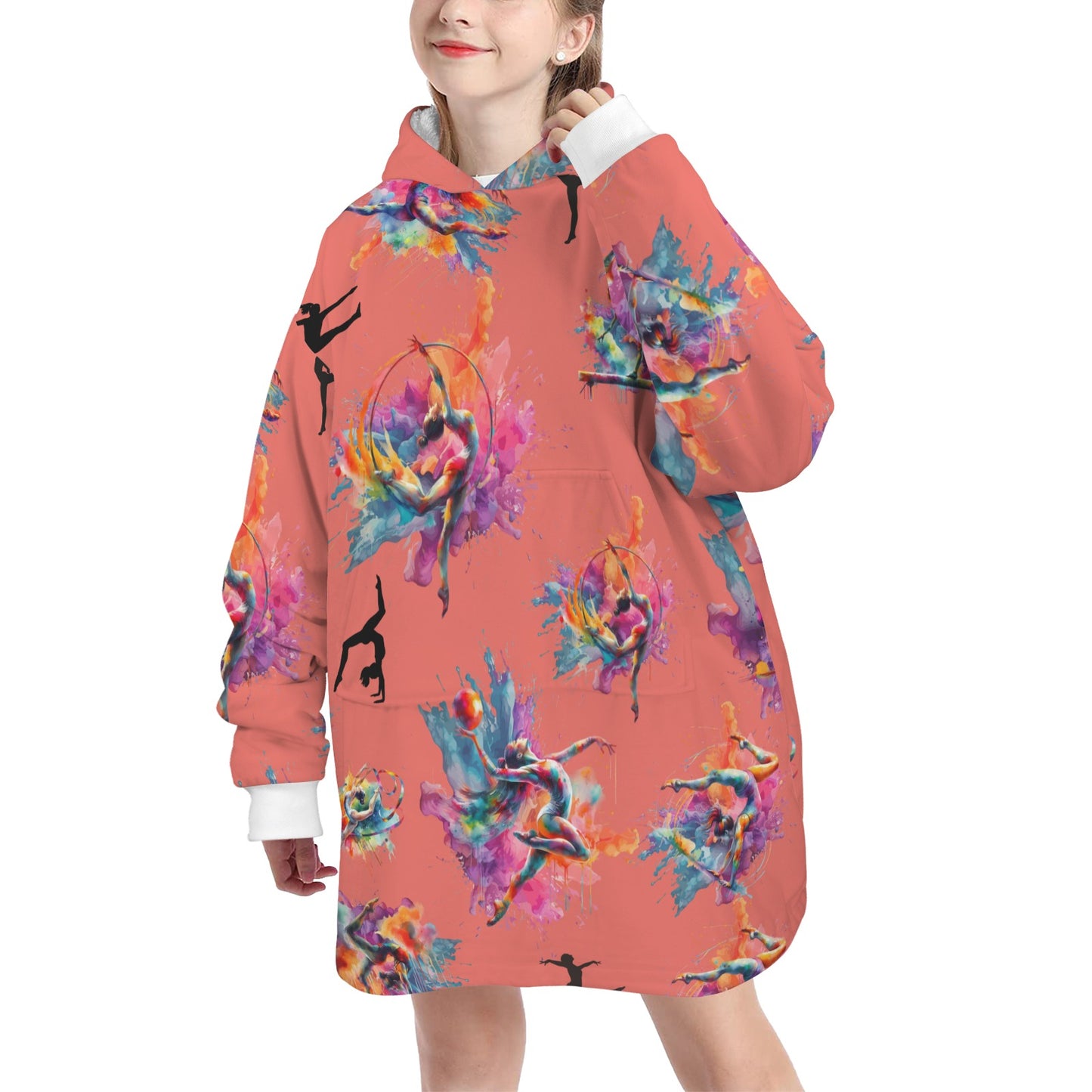 Custom Personalized Hoodie Blanket - Gymnastics