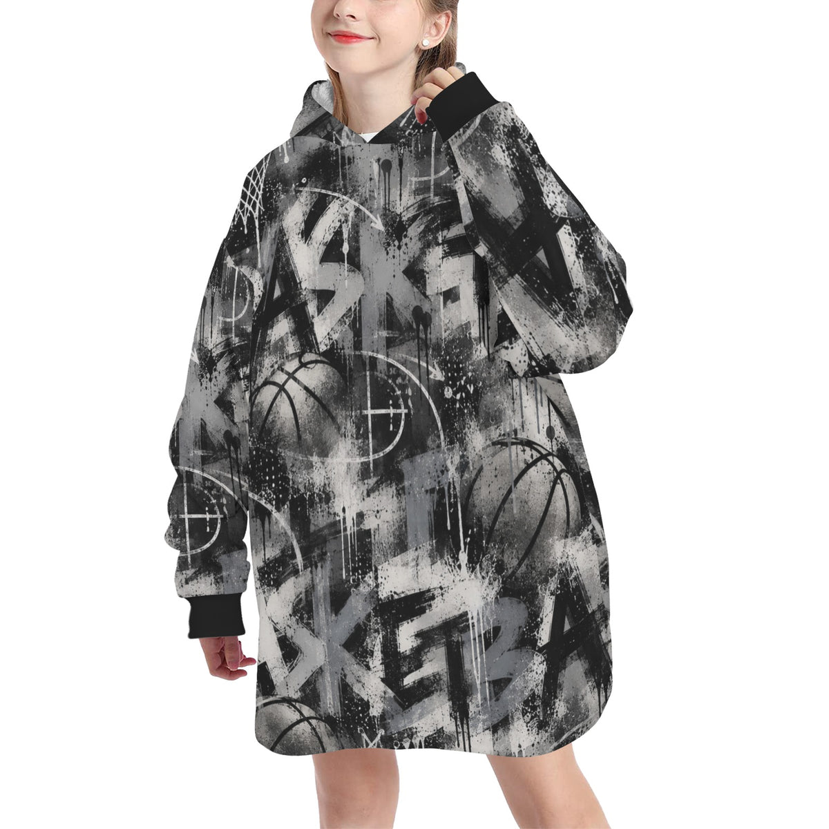 Concrete Blanket Hoodie - Grey/Black