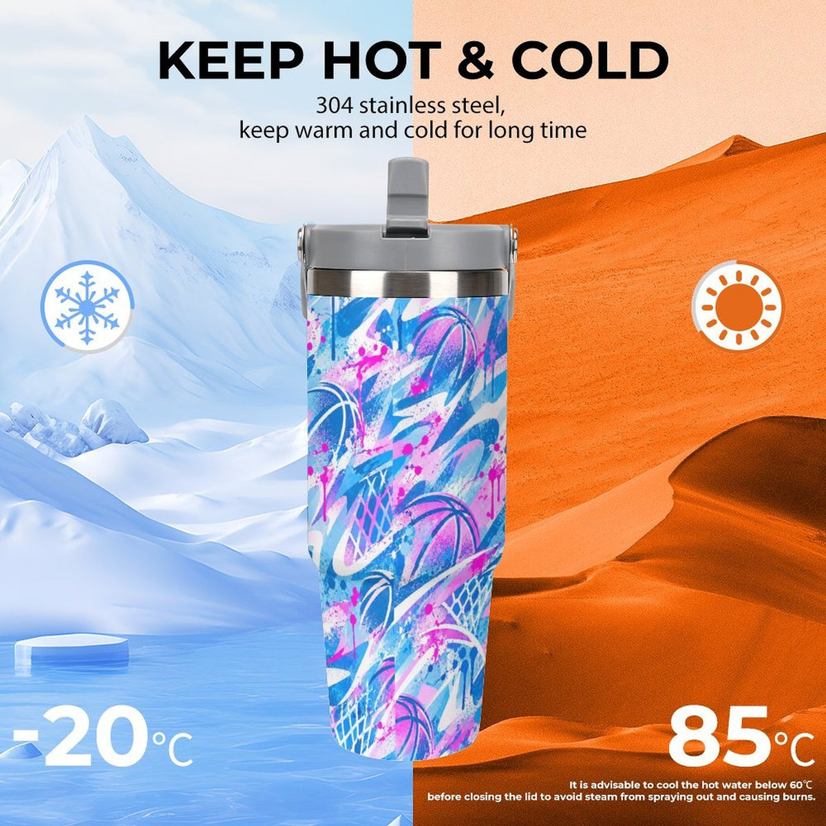 Storm Tumbler - Blue/Pink