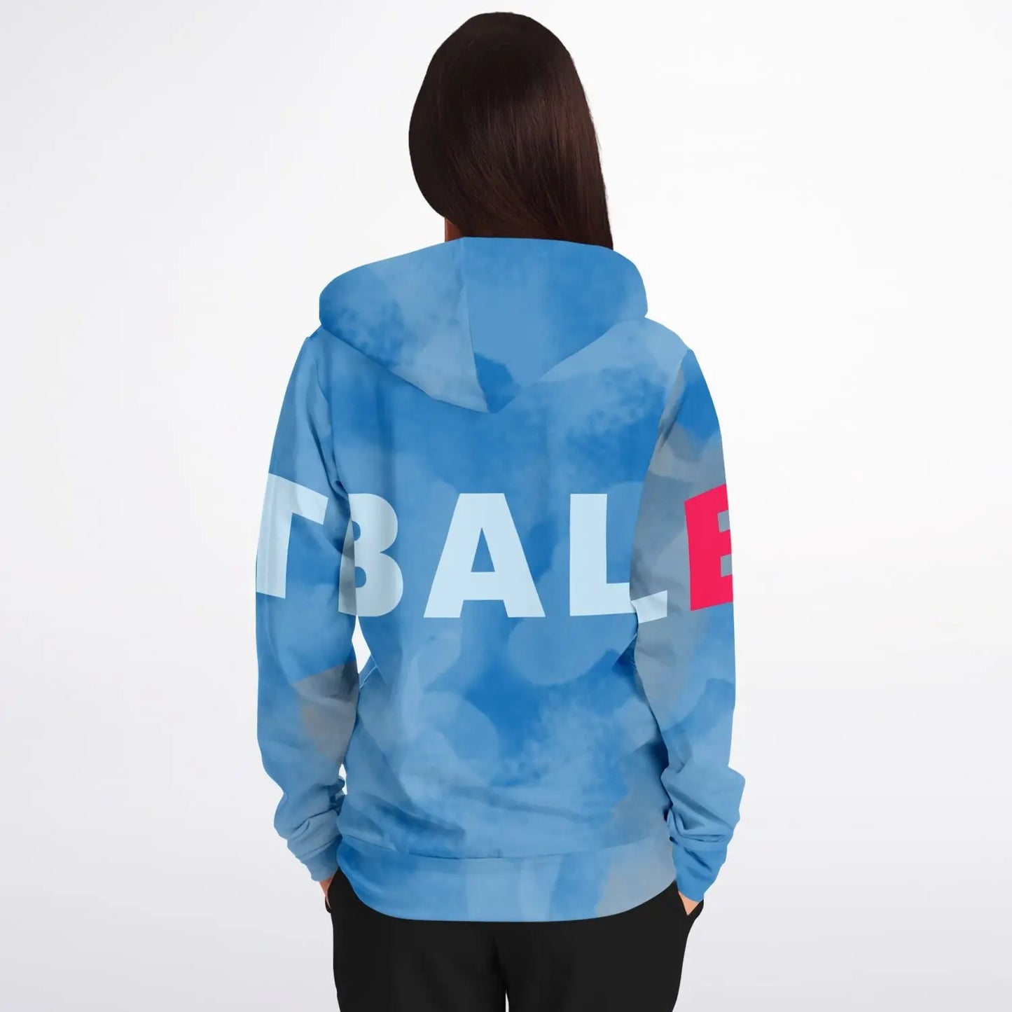 Duntalk "Beyond" Basketball Hoodie Jacket - Stone Washed Blue Subliminator