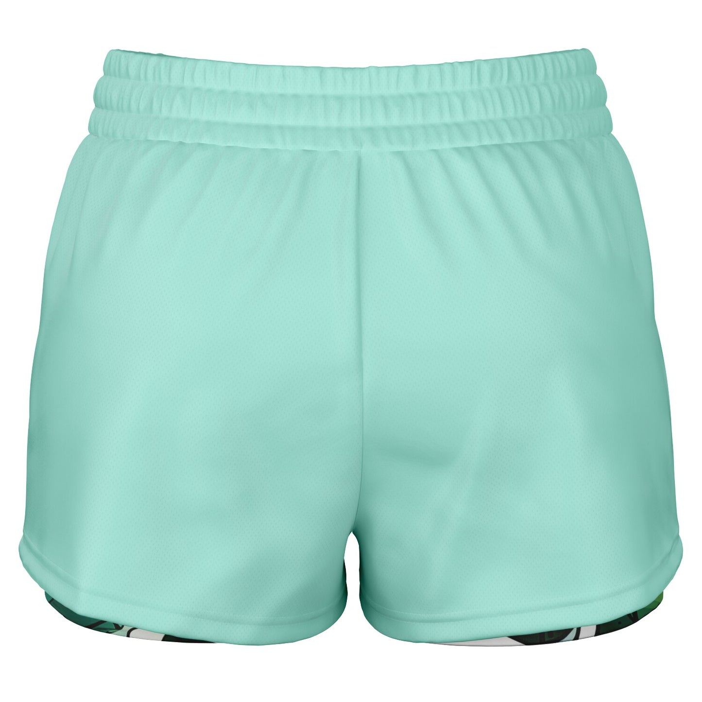 Duntalk "One Stop" Basketball Women's 2-in-1 Shorts - Mint Subliminator