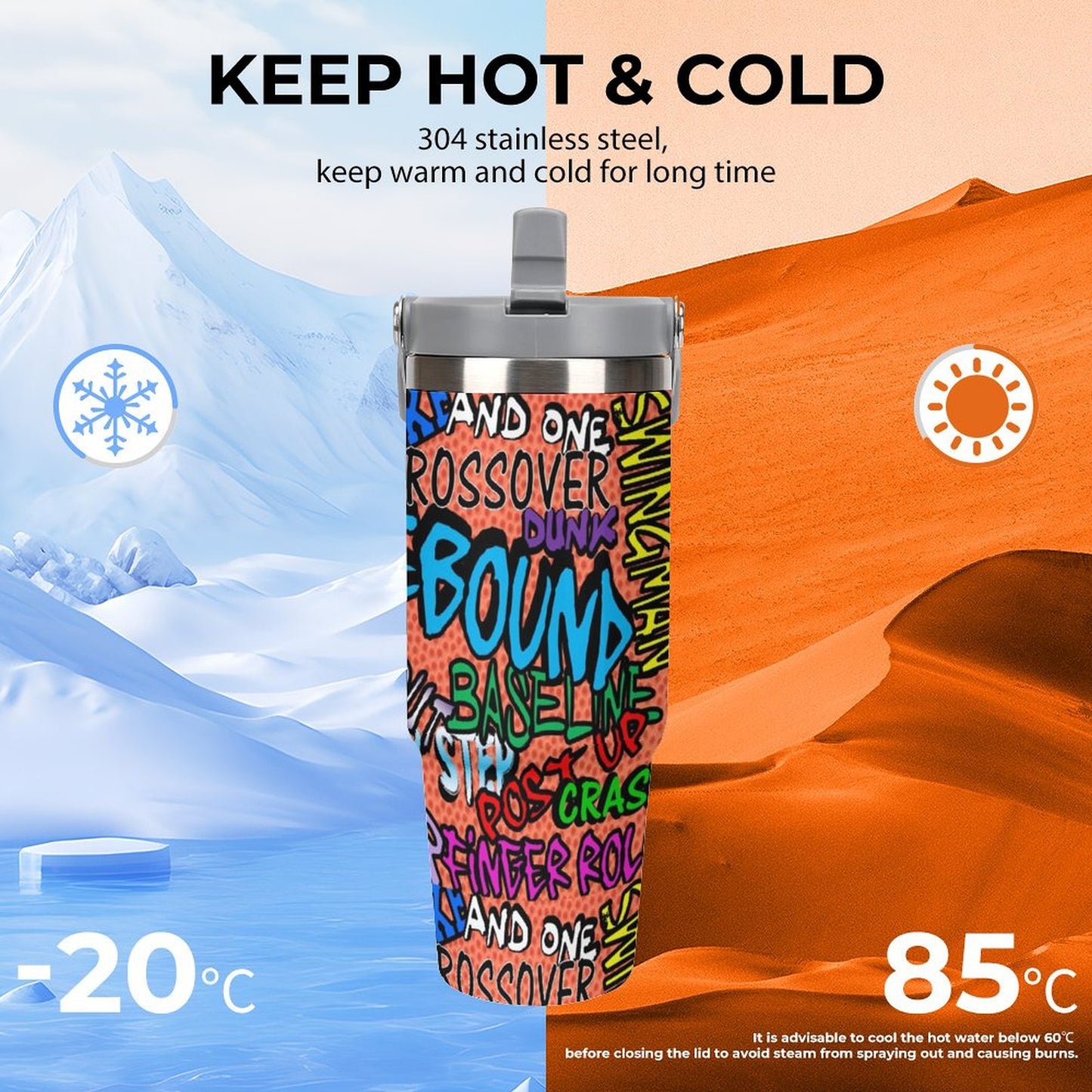 Duntalk Insulated Water Bottle - Ball All Day O