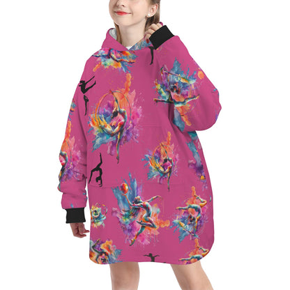 Custom Personalized Hoodie Blanket - Gymnastics