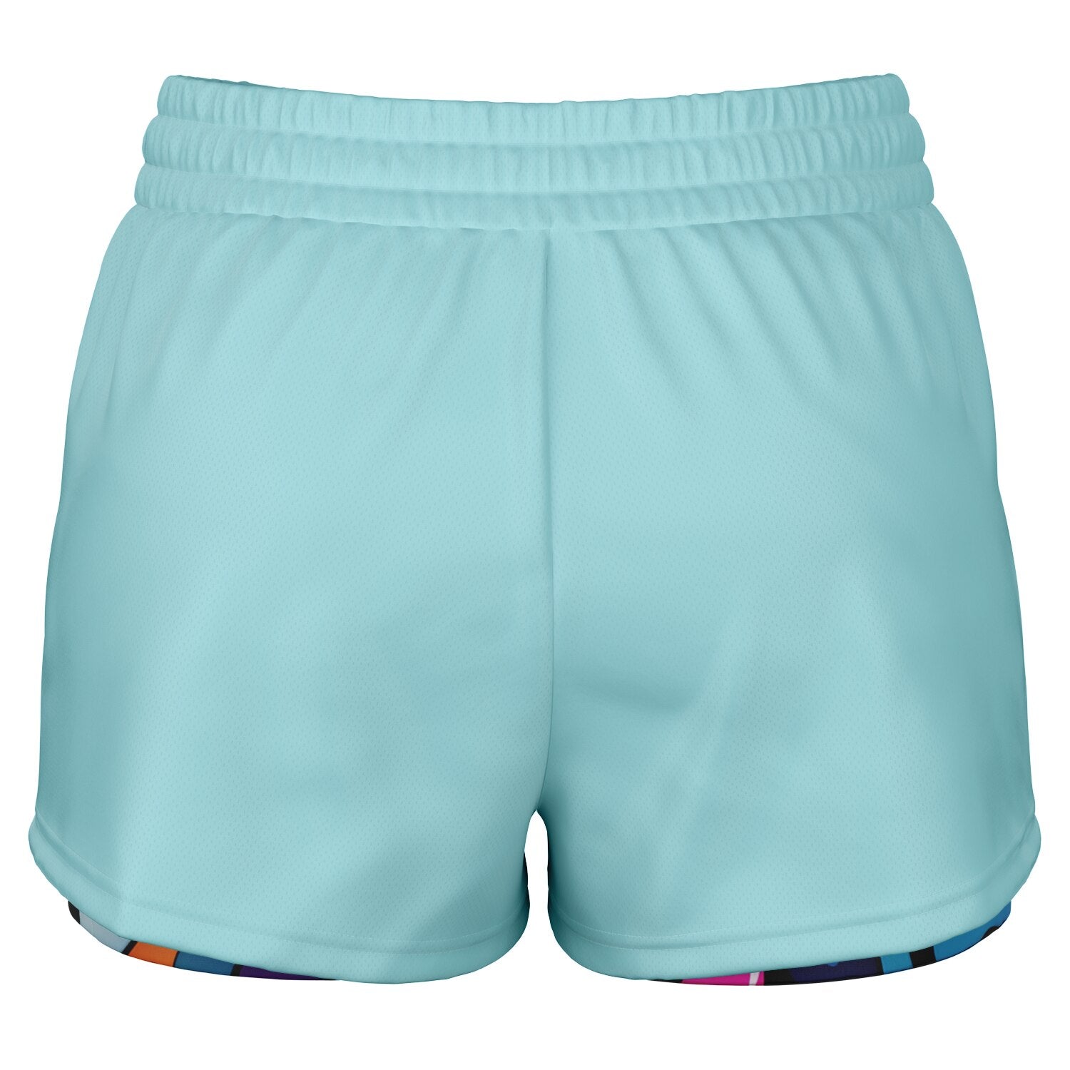 Duntalk "One Stop" Basketball Women's 2-in-1 Shorts - Blue Subliminator