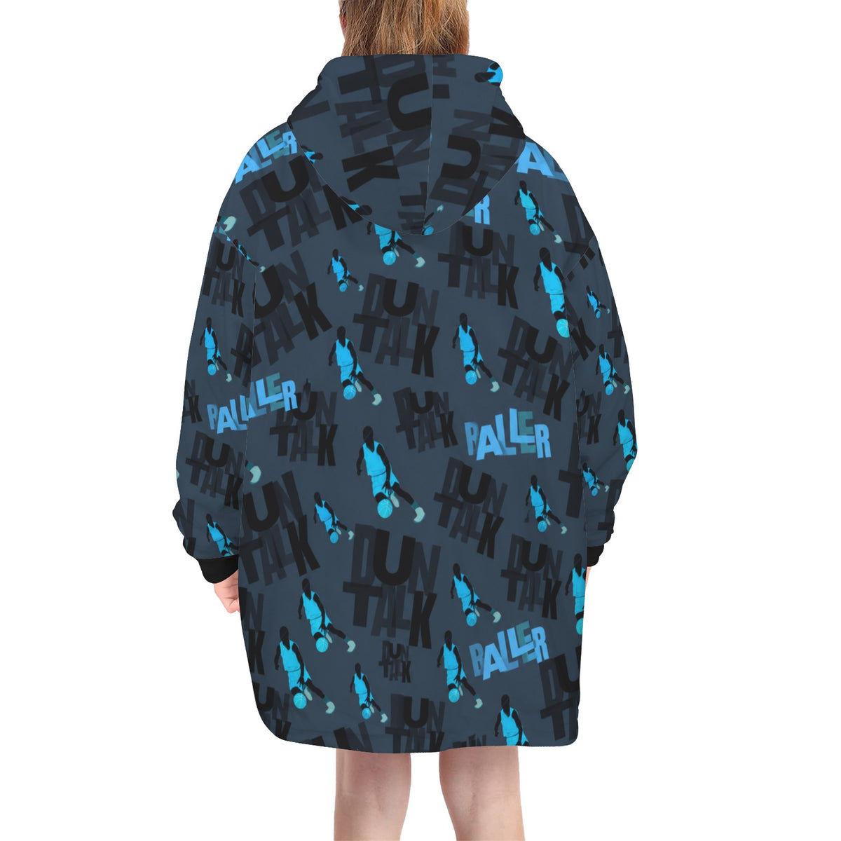Silhouette Blanket Hoodie - Navy/Blue