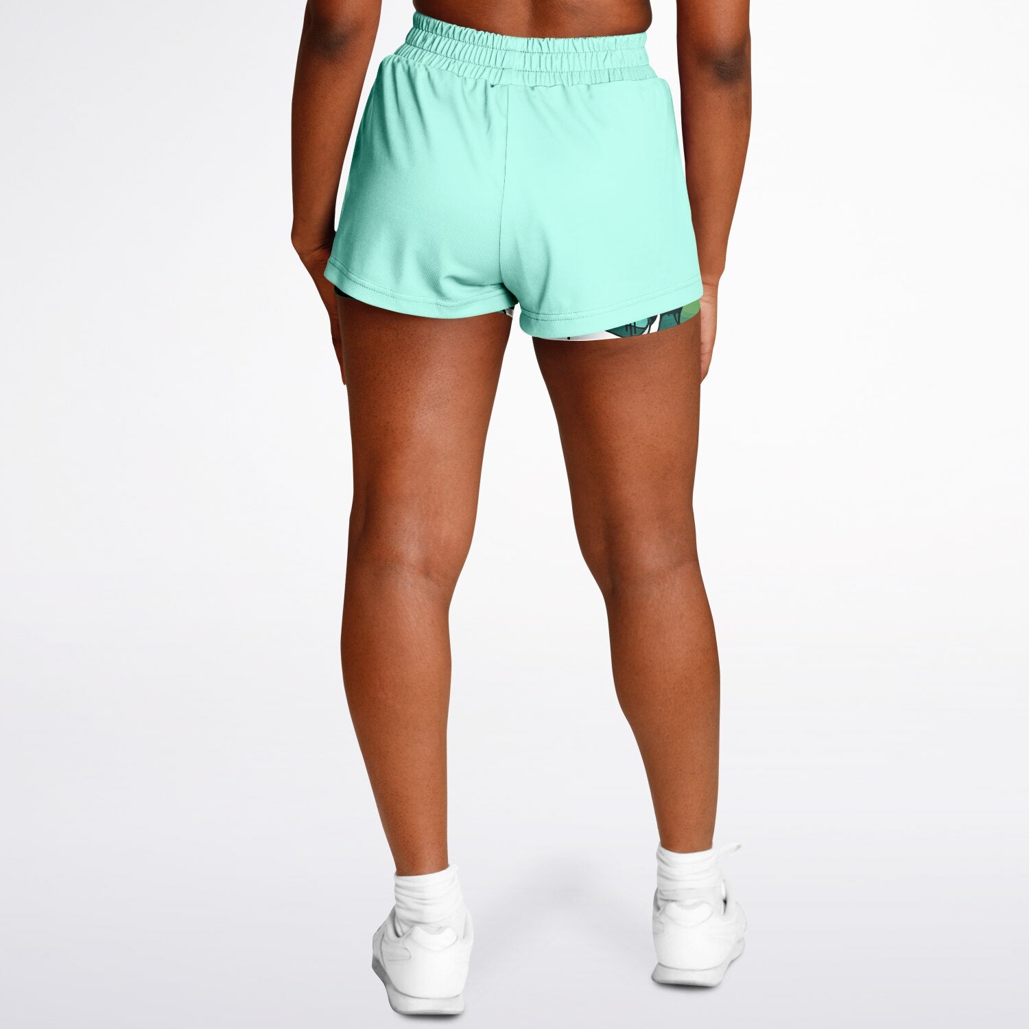 Duntalk "One Stop" Basketball Women's 2-in-1 Shorts - Mint Subliminator