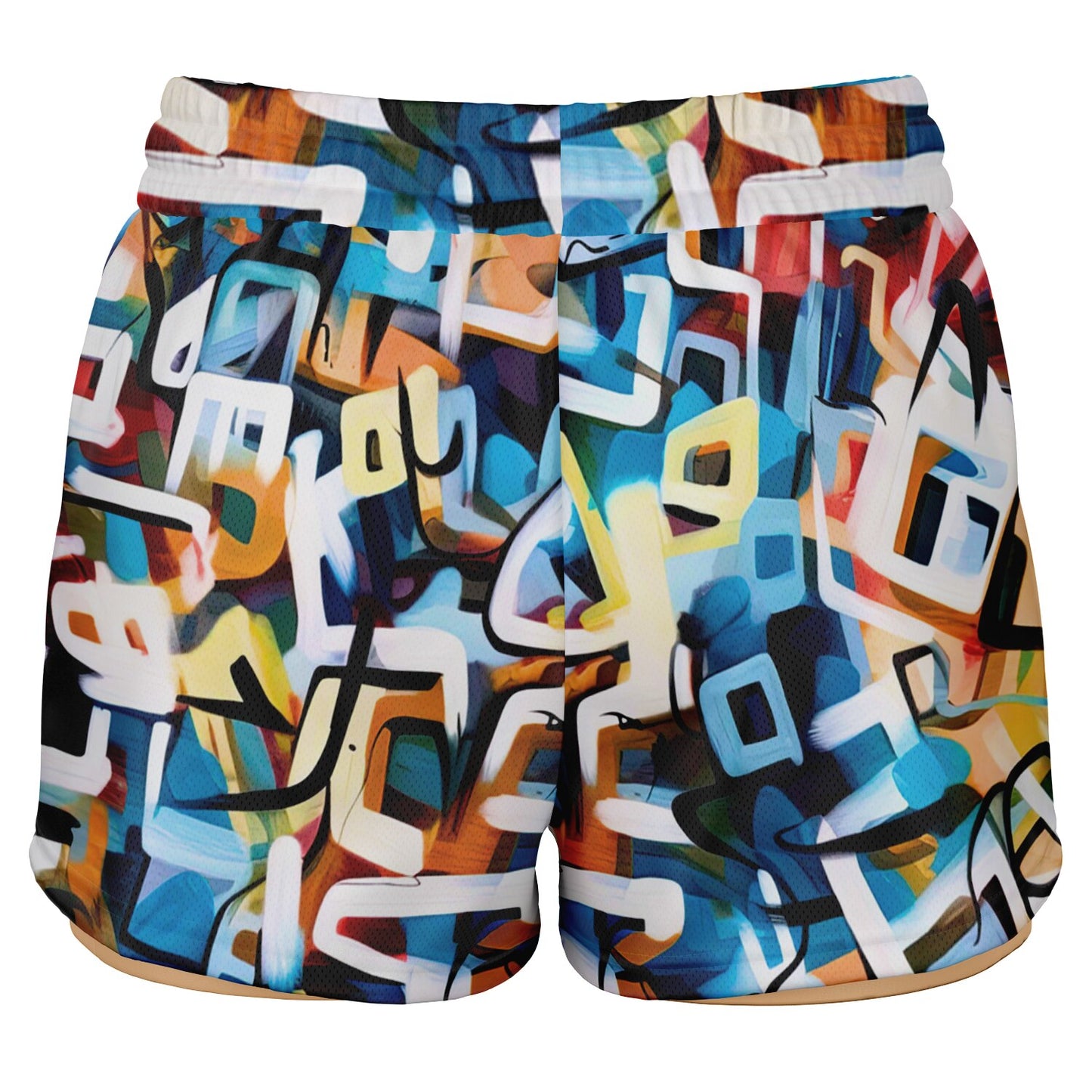 One Stop Women's 2-in-1 Shorts - Blue Reverse