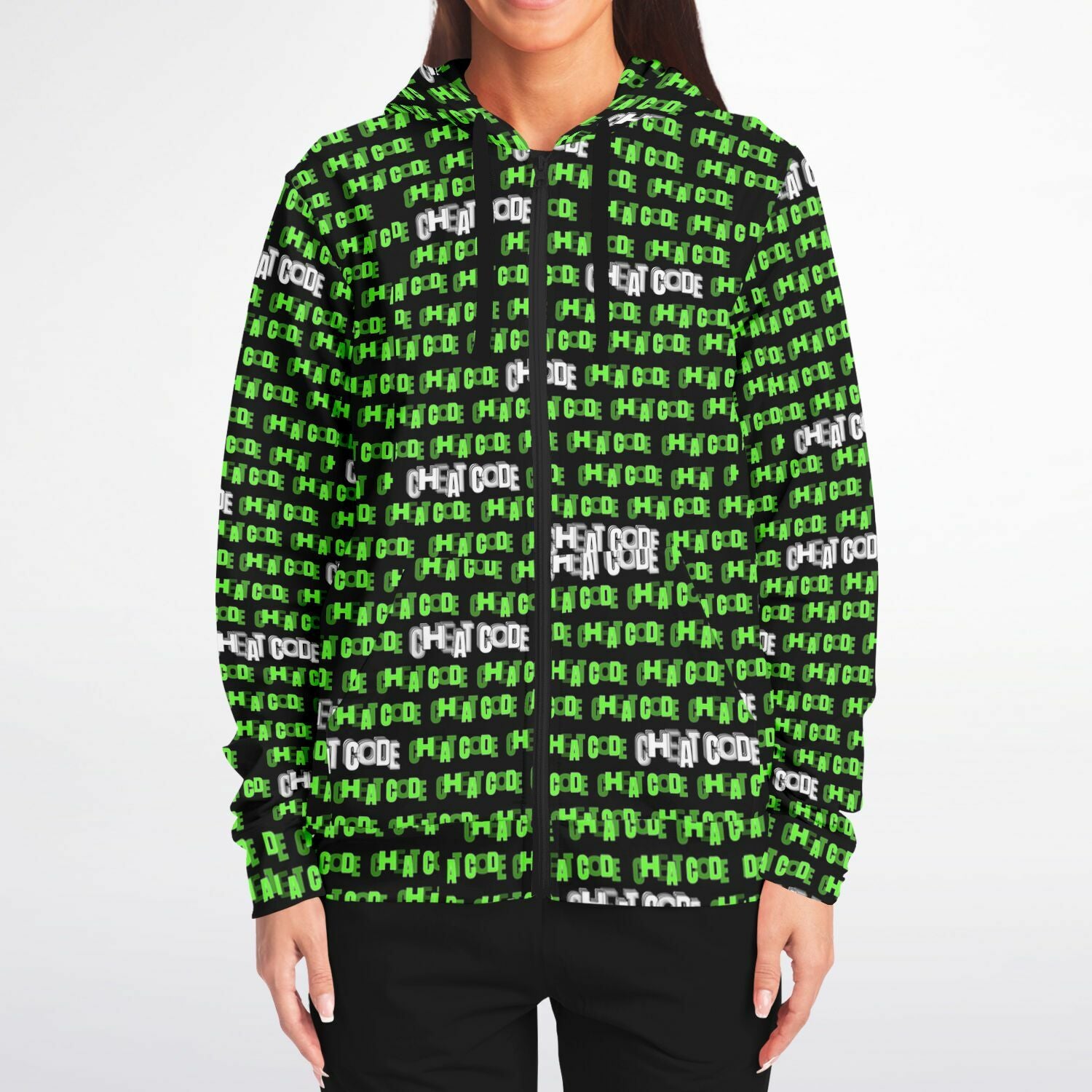 Duntalk "Cheat Code" Athletic Zip-Up Hoodie - shine kind Subliminator