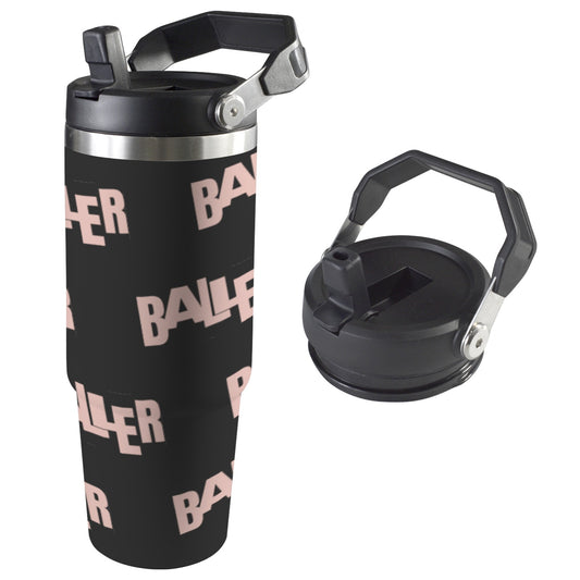 Insulated Water Bottle - Baller Black