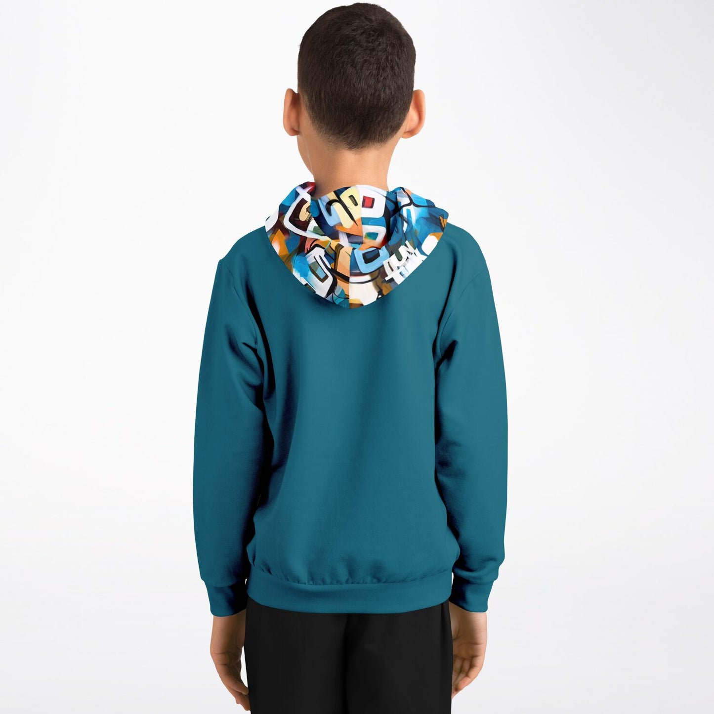 "One Stop" Baskeball Youth Hoodie - Blue