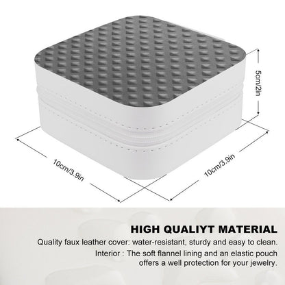 Leather Basketball Drip Lock Jewelry Box - Grey