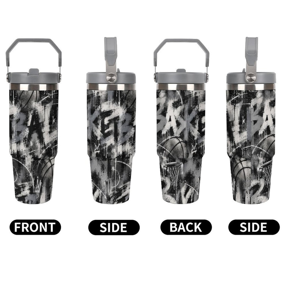 Concrete Tumbler - Grey/Black