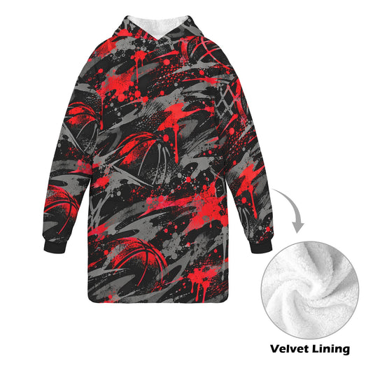 Storm Blanket Hoodie - Black/Red