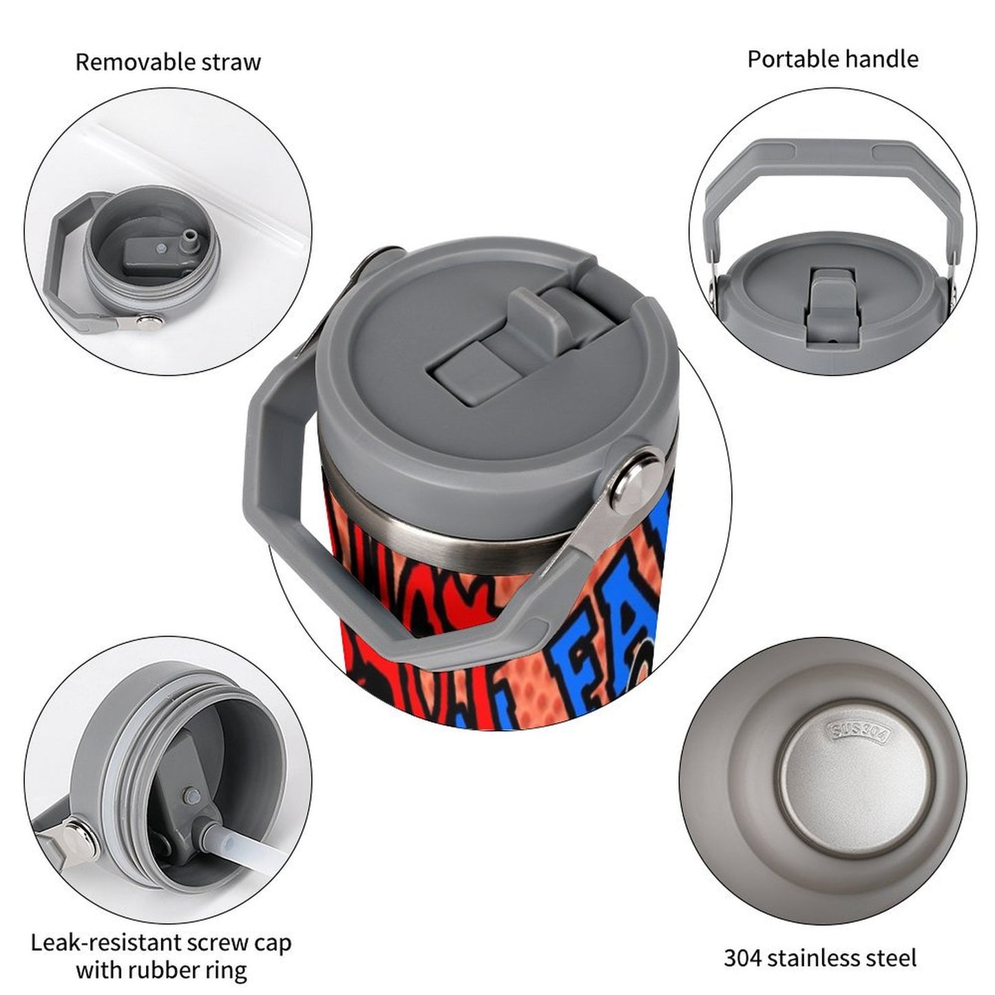 Duntalk Insulated Water Bottle - Ball All Day O