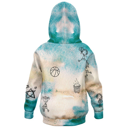 Duntalk "Doodle" Basketball Hoodie - Blue