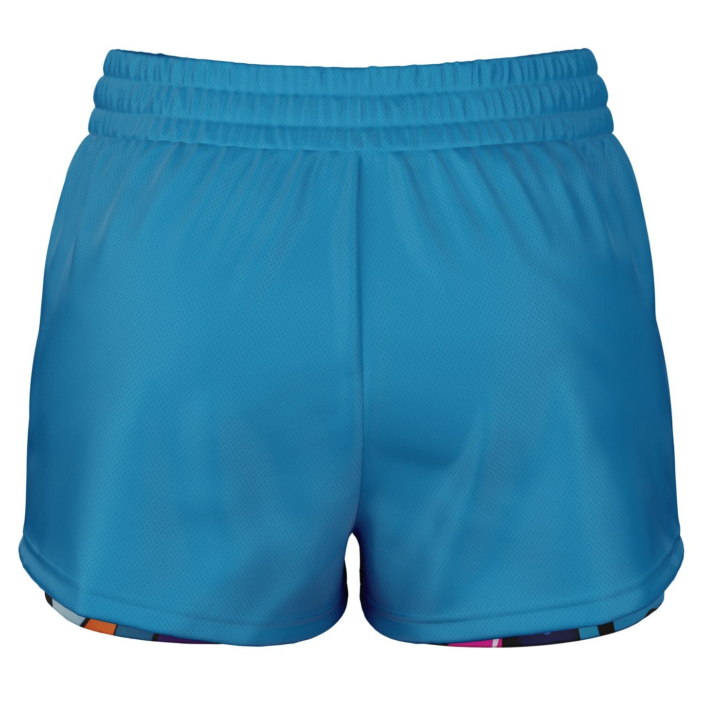 Duntalk "One Stop" Basketball Women's 2-in-1 Shorts - Blue Subliminator