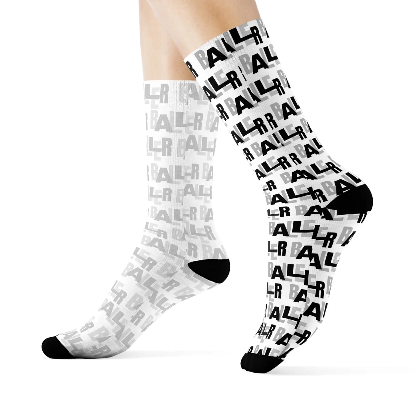 Duntalk "Baller" Basketball Socks W/B Printify