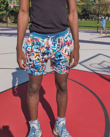 "One Stop" 5" Inch Shorts - Blue