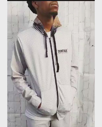 "Leather" Basketball Athletic Zip-Up Hoodie