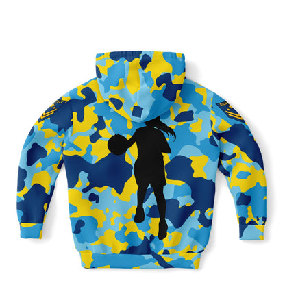 Duntalk "Bench Mob" Basketball Youth Hoodie - Blue Subliminator