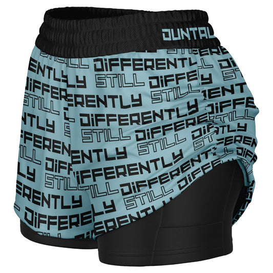 Duntalk "Differently" 2 in 1 Basketball Shorts - Aqua