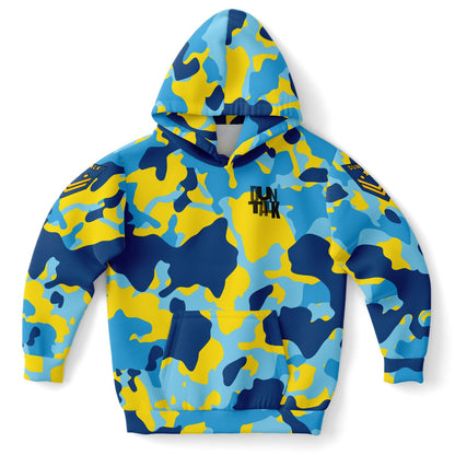 Duntalk "Bench Mob" Basketball Youth Hoodie - Blue Subliminator