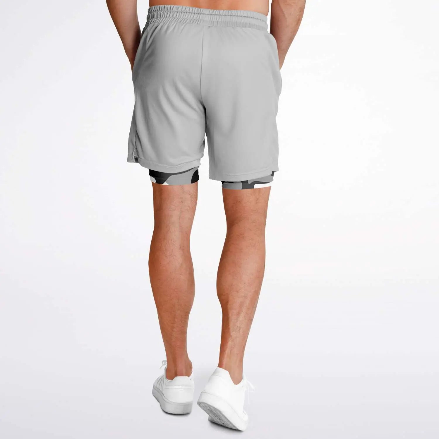 Duntalk "Camo" 2 in 1 Basketball Shorts - Grey Subliminator