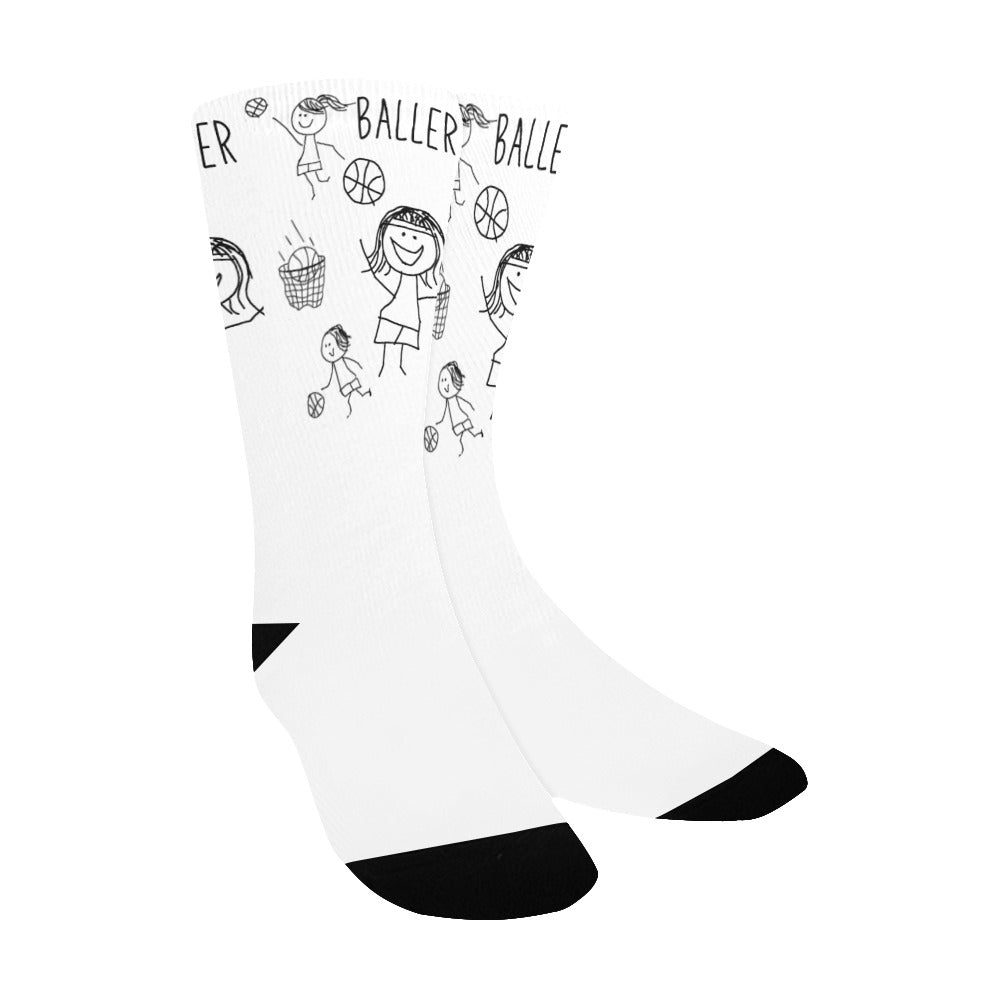 youth socks doodle g Kids' Custom Socks