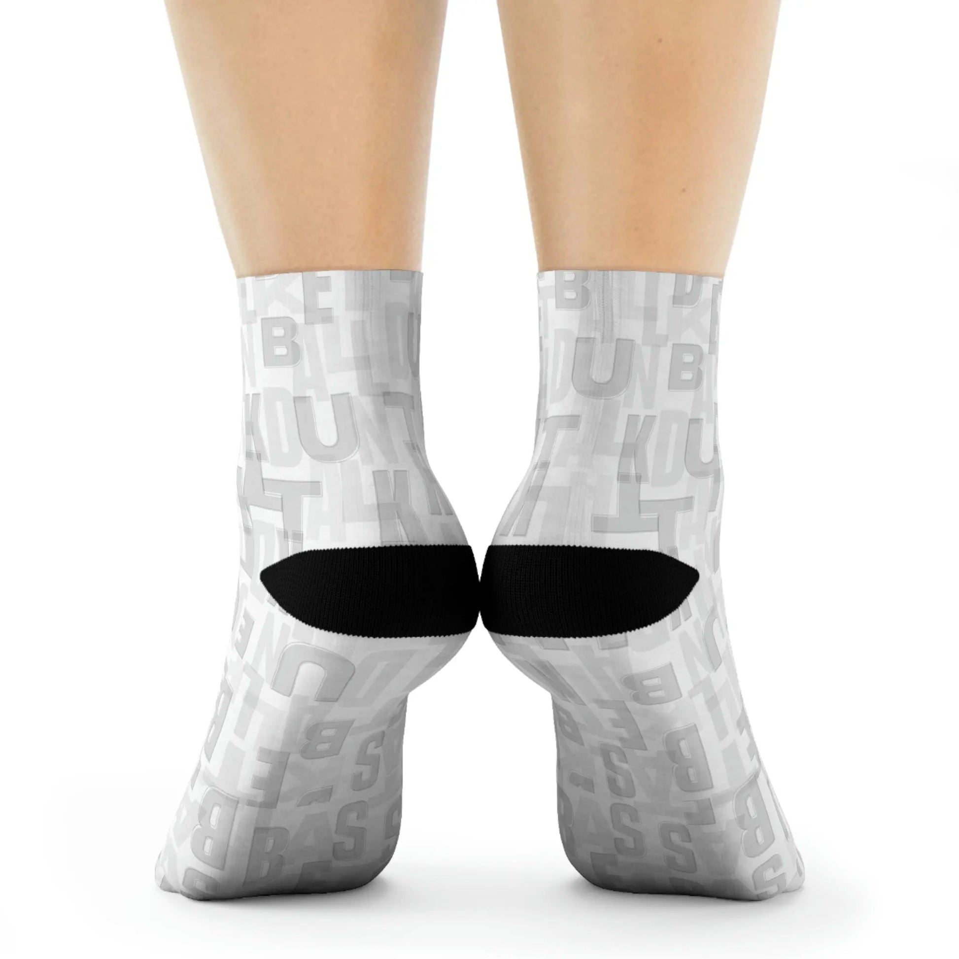 Duntalk "Court Vision" Basketball Socks- White Printify