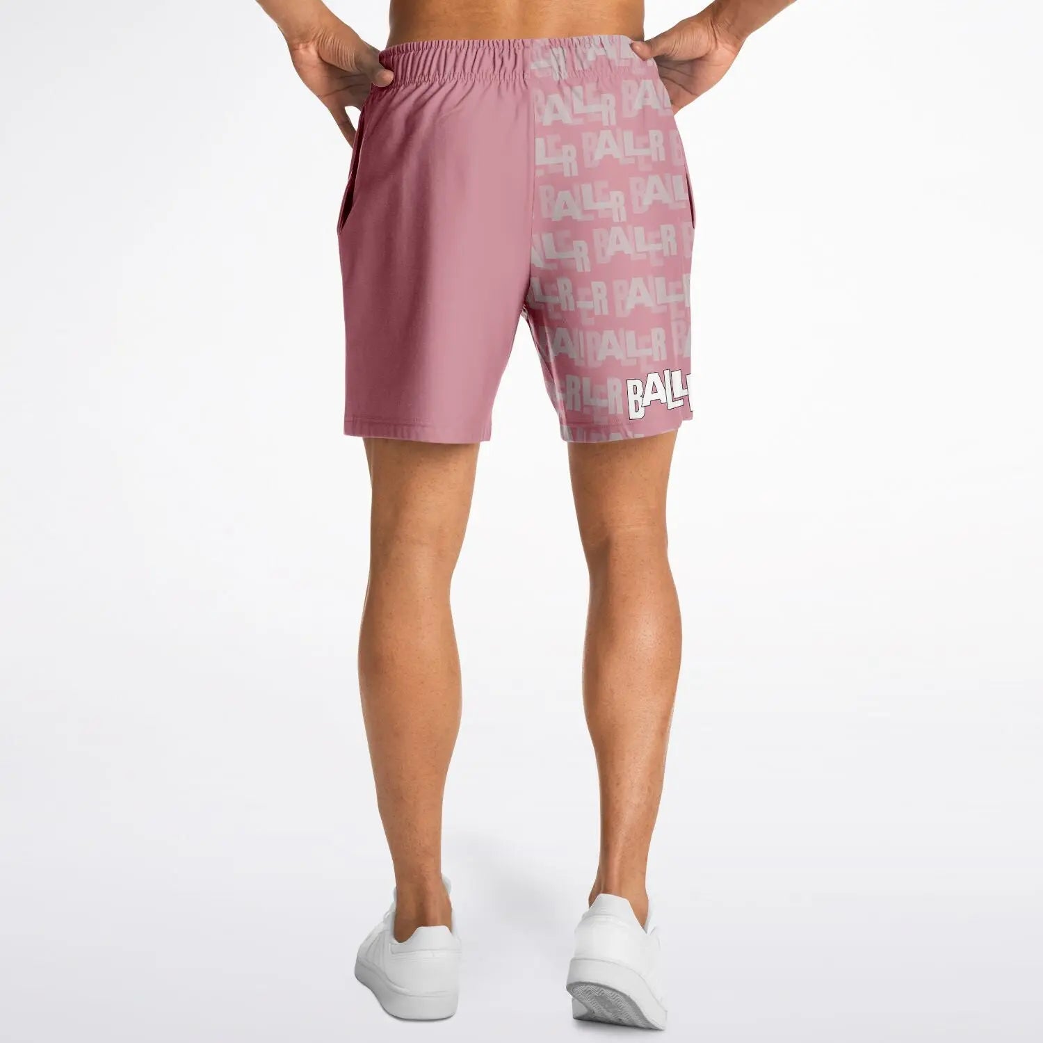 Duntalk "Baller" Basketball Mid Shorts - Pink Subliminator
