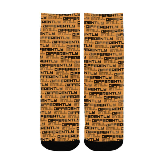 Duntalk "Differently" Kid's Basketball Socks - Orange