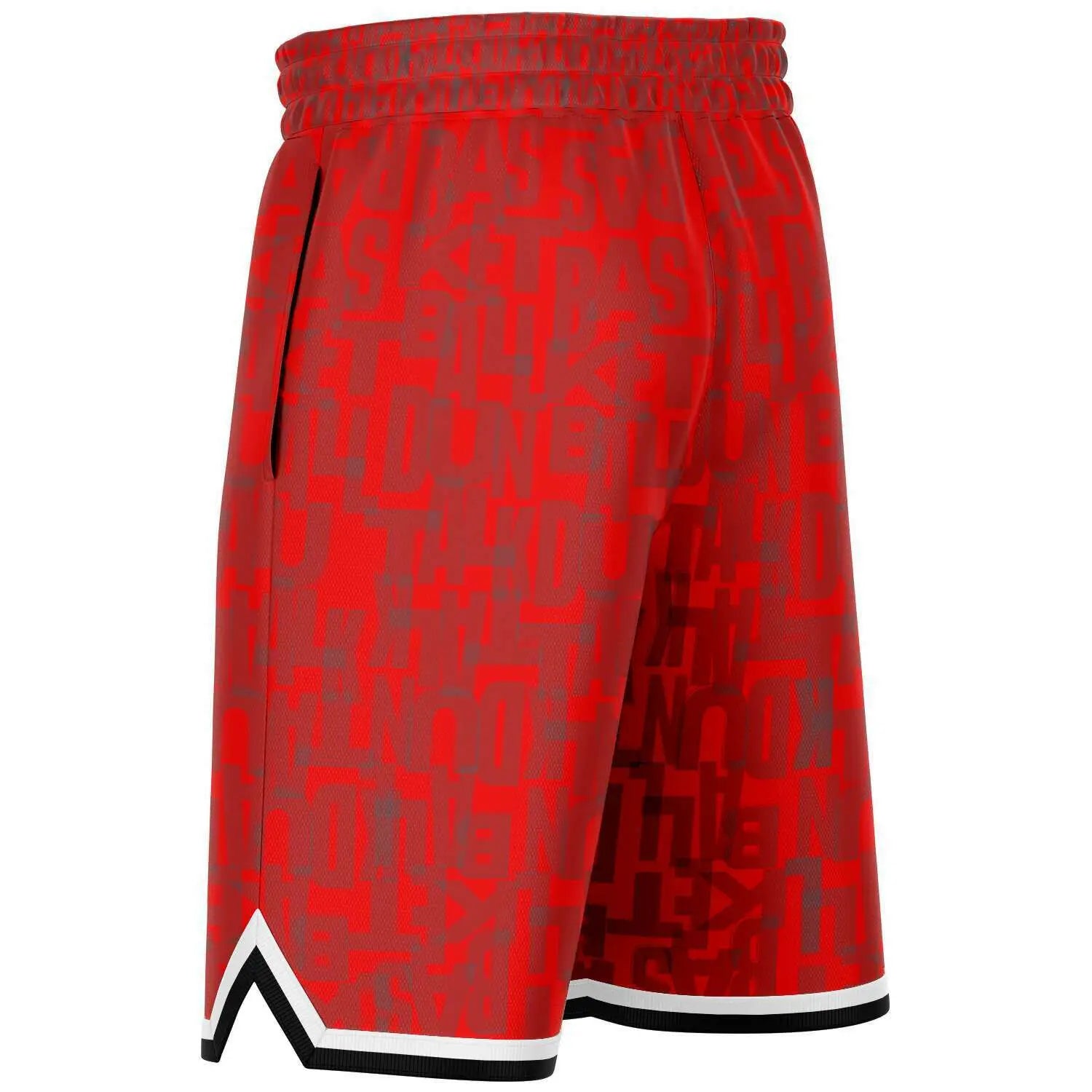 Duntalk "Court Vision" Basketball Shorts - Red Subliminator
