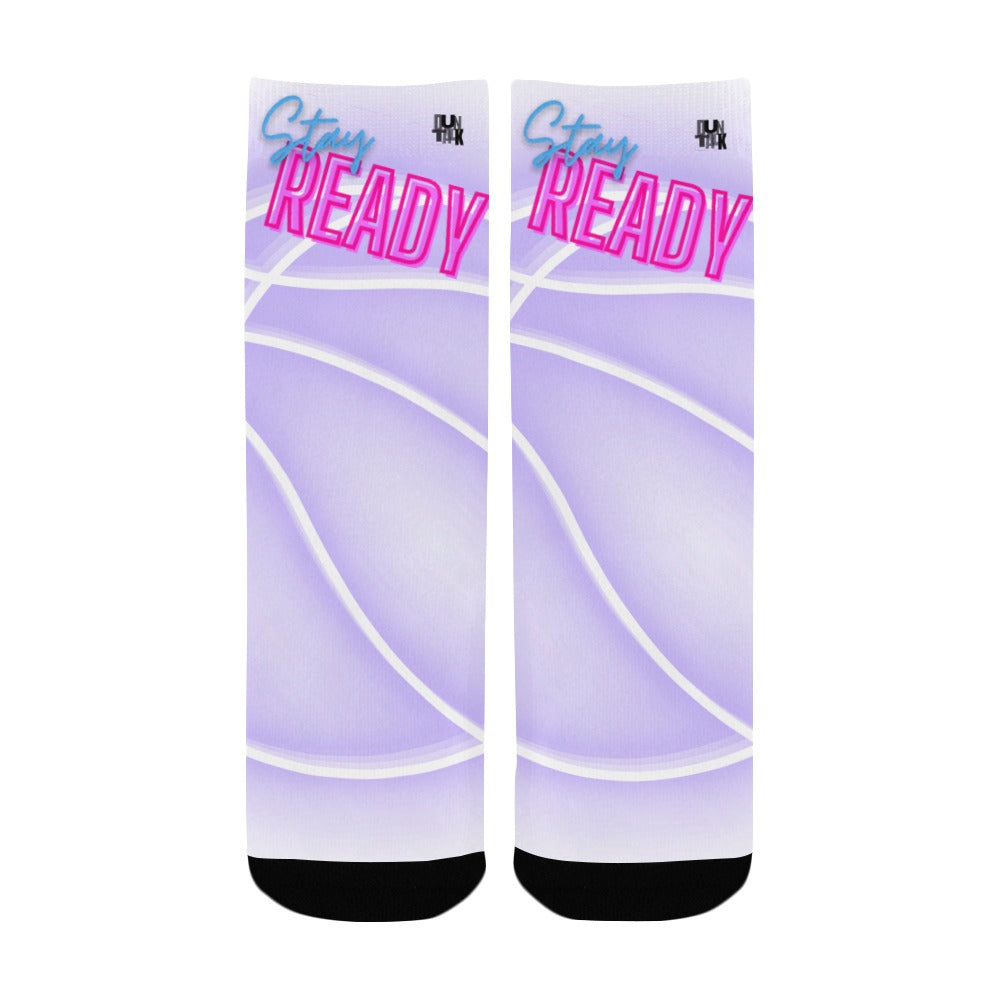 Duntalk "Glow" Kid's Basketball Socks - Purple e-joyer