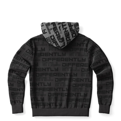 Duntalk "Differently" Zip Up Hoodie Jacket - Black