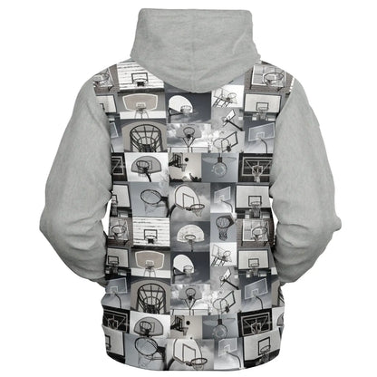 Duntalk "All Net" Basketball Athletic Zip-Up Hoodie - Grey