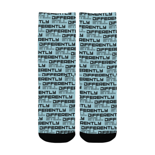 Duntalk "Differently" Kid's Basketball Socks - Blue