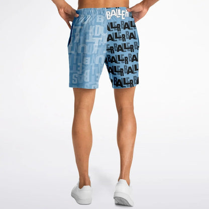 Duntalk "Baller" Basketball Mid Shorts - Baby Blue